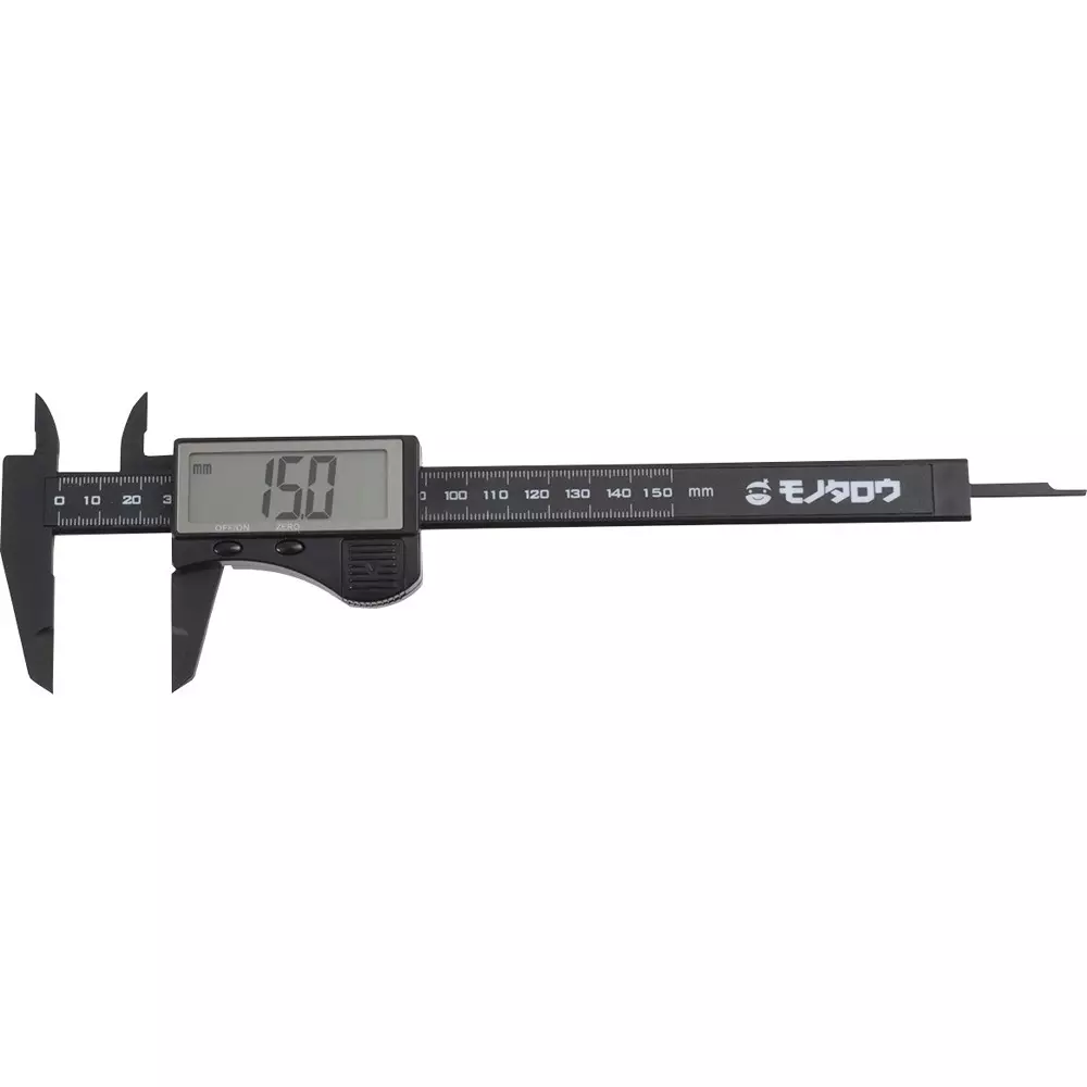 Monotaro Digital Carbon Vernier Caliper With Large Screen 0 To 150 mm Measuring Range, 70608284