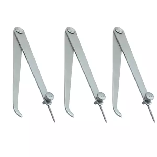 Buyohlic International Hermaphrodite Jenny Caliper with Silver Color Tool Steel Body 6 inch (150 mm) Size for Locating The Centre Of A Round Or Square Section, 91-ZTXG-X5JY (Pack of 3)