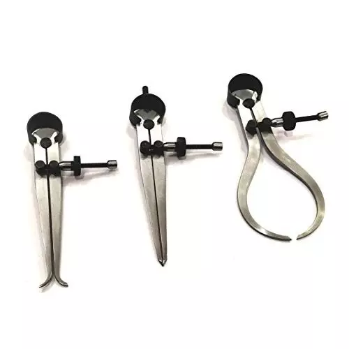 Assorts Divider, Inside & Outside Caliper Set Quality Tool Steel 100 mm (4 Inch) (Pack of 3)