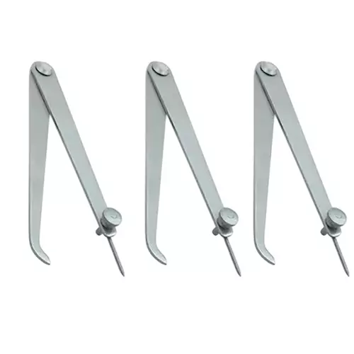 Buyohlic International Hermaphrodite Jenny Caliper with Silver Color Tool Steel Body 6 inch (150 mm) Size for Locating The Centre Of A Round Or Square Section, EO-WQ17-FK51 (Pack of 3)
