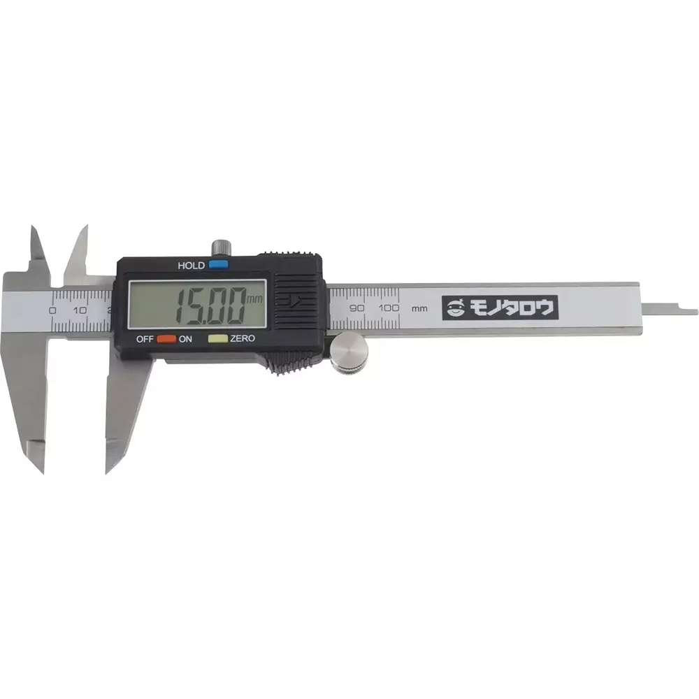 Monotaro Digital Vernier Caliper With Thumbwheel 0 To 100 mm Measuring Range, 70441657