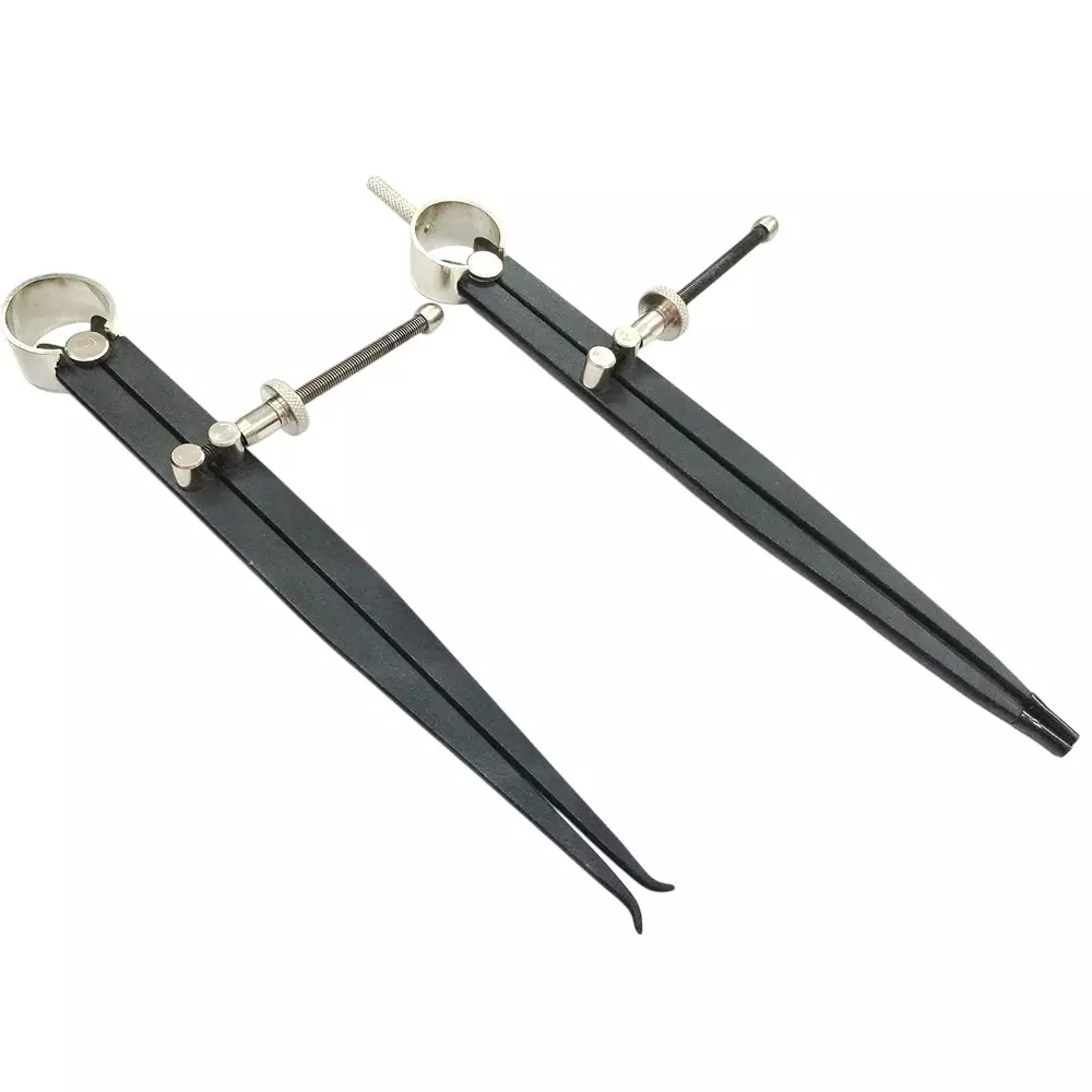 Assorts Inside & Divider Caliper Set Alloy Steel 200 mm (8 Inch) for Lathe & Mill Machines (Pack of 2)