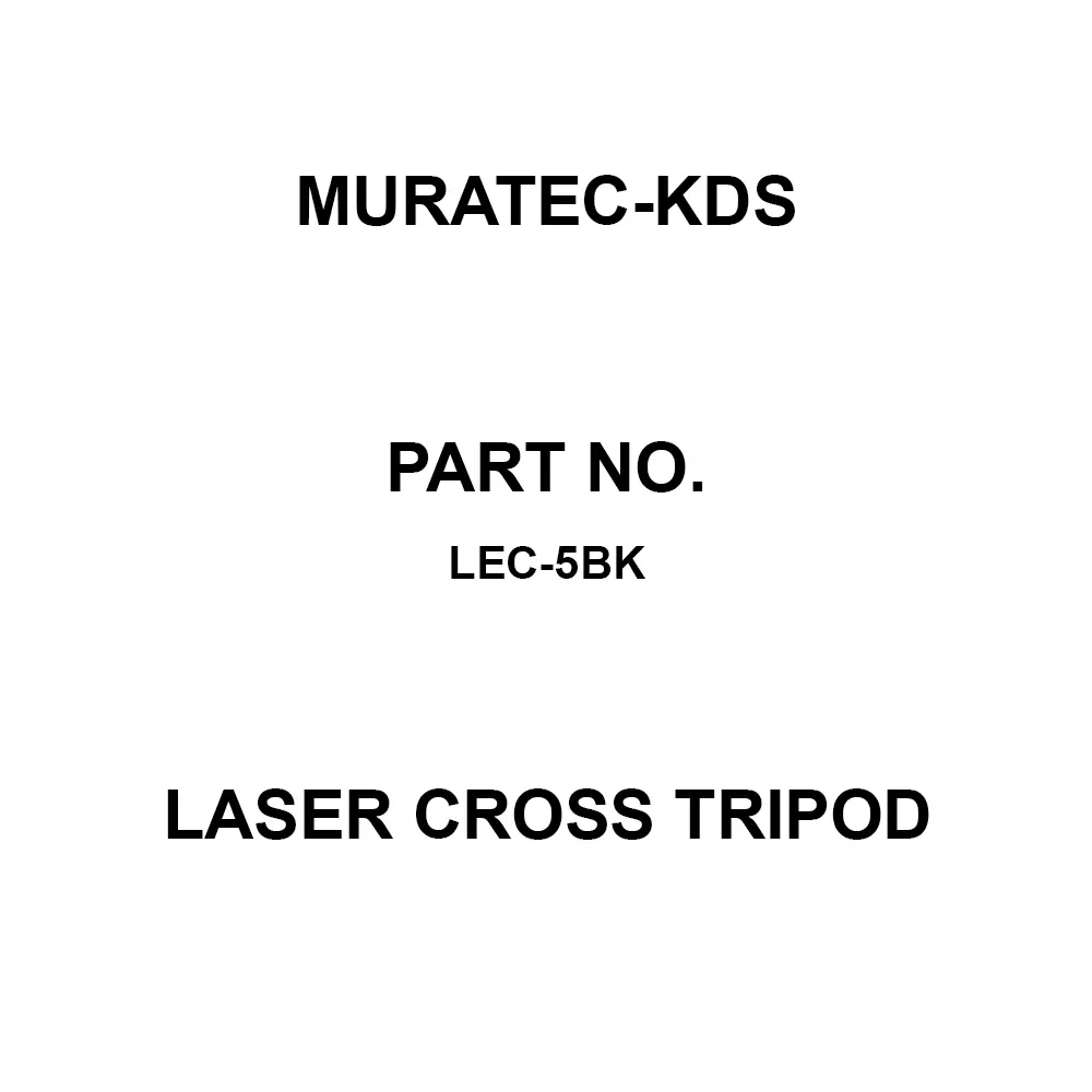 MURATEC KDS Laser Cross Tripod Dedicated soft case 5/8 Inch Thread Diameter, LEC-5BK