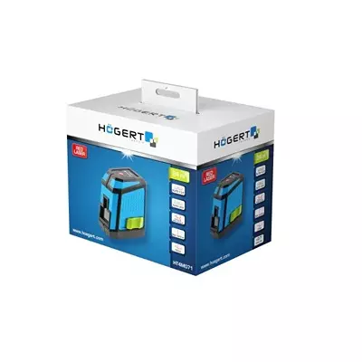 Hogert Technik Self Levelling Line Laser Red Color 0 - 24 m Working Range and ± 0.7 mm/m Accuracy, HT4M071