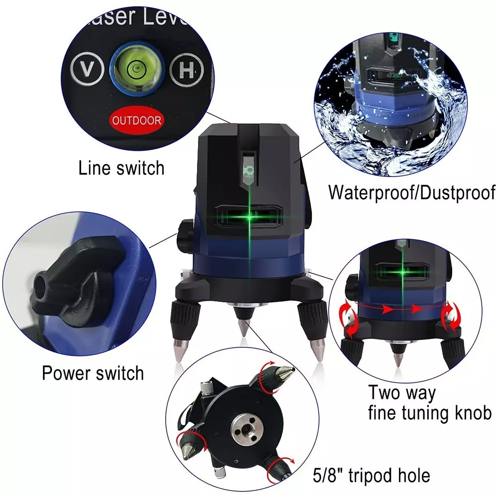 Ap Enterprise Laser Level Power Horizontal And Vertical Projects Strong Waterproof
