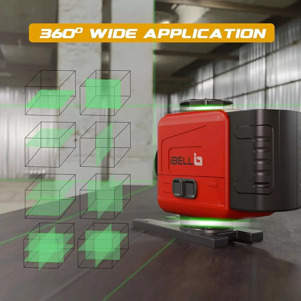 ibell-self-leveling-laser-level-16-line-green-beam-25-m-82-ft-working-range-1-mmm-accuracy-ibl-ll5-16