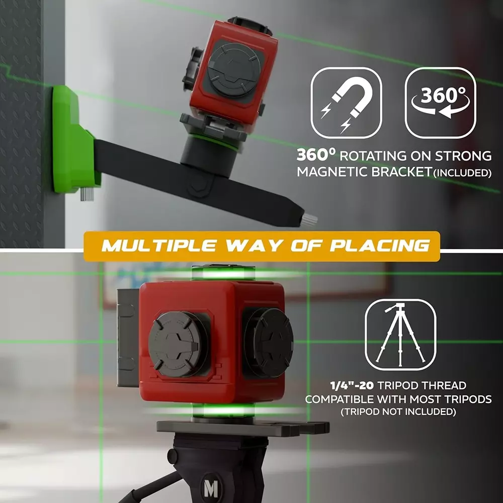 ibell-self-leveling-laser-level-16-line-green-beam-25-m-82-ft-working-range-1-mmm-accuracy-ibl-ll5-16