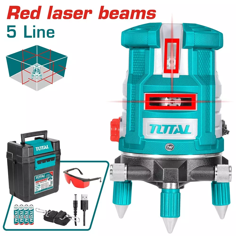 total-self-leveling-line-laser-30-m-red-beam-1-horizontal-4-vertical-lines-10-mm-accuracy-tll306505
