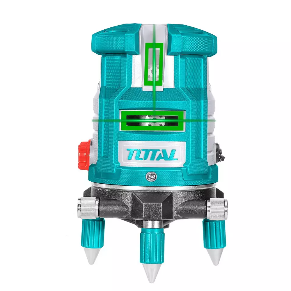 Total Self-Leveling Line Laser 30 m Green Beam 1 Horizontal + 4 Vertical Lines, ±1.0 mm Accuracy, TLL305205