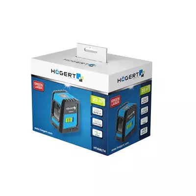 Hogert Technik Self Levelling Line Laser Green Color 0 - 23 m Working Range and ± 0.3 mm/m Accuracy, HT4M074