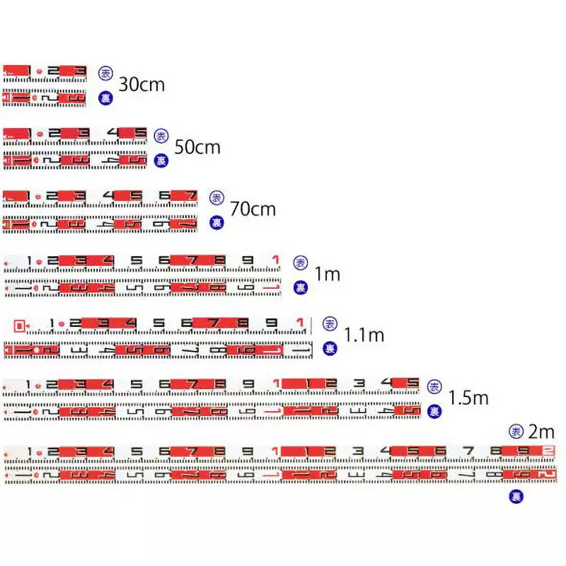 Hibiscus Leveling Rod 20 cm intervals on both sides Red and white Scale Interval, 67316604