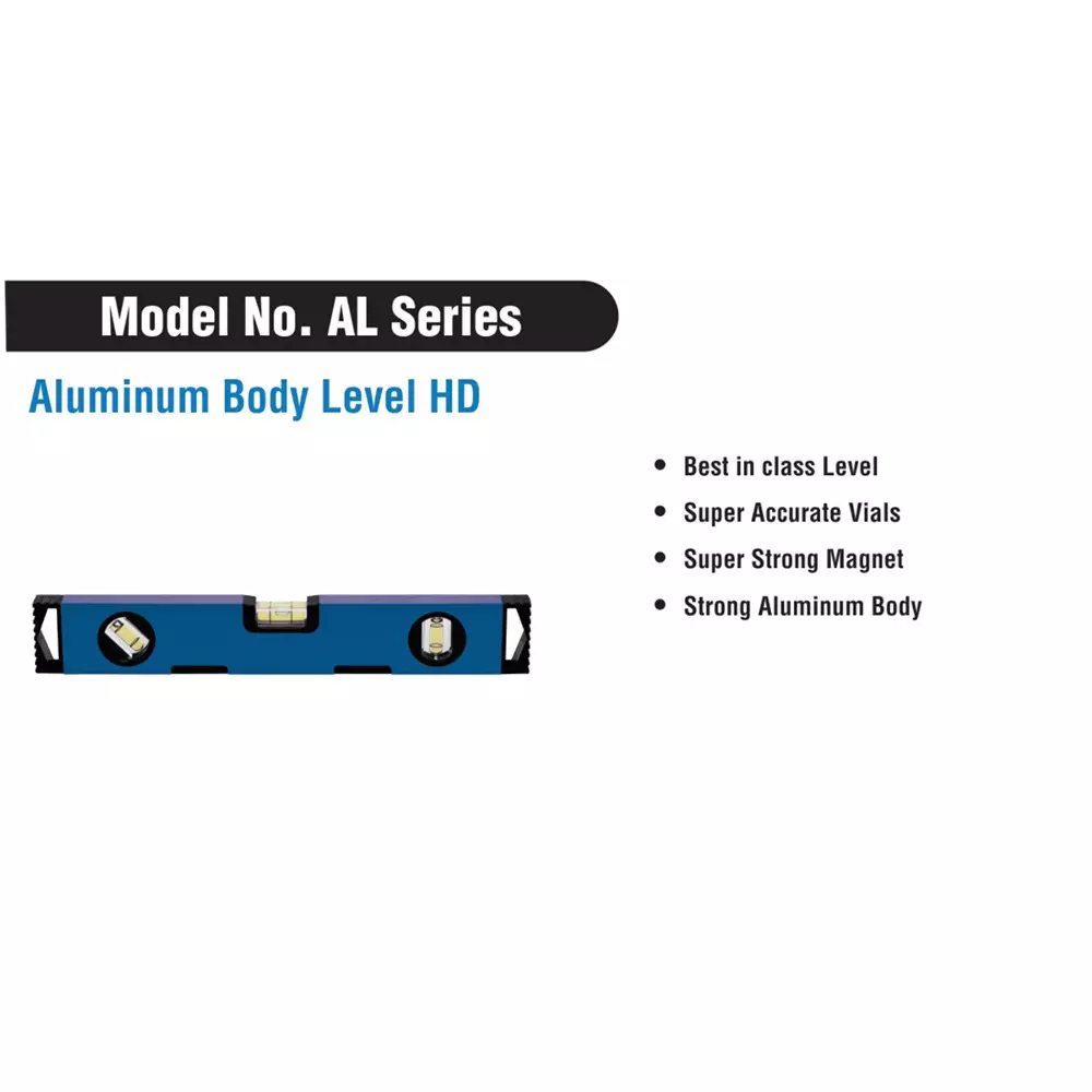 ADRAL Body Level HD 0.5 mm/m Accuracy Blue 900 mm Size Aluminium for Construction Use, AL36