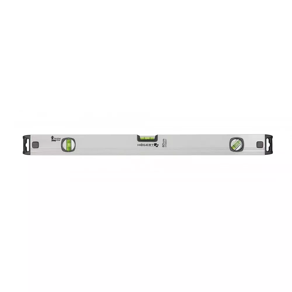 Hogert Technik Spirit Level Aluminium Body, 150 cm Length and ± 0.5 mm/m Accuracy, HT4M016