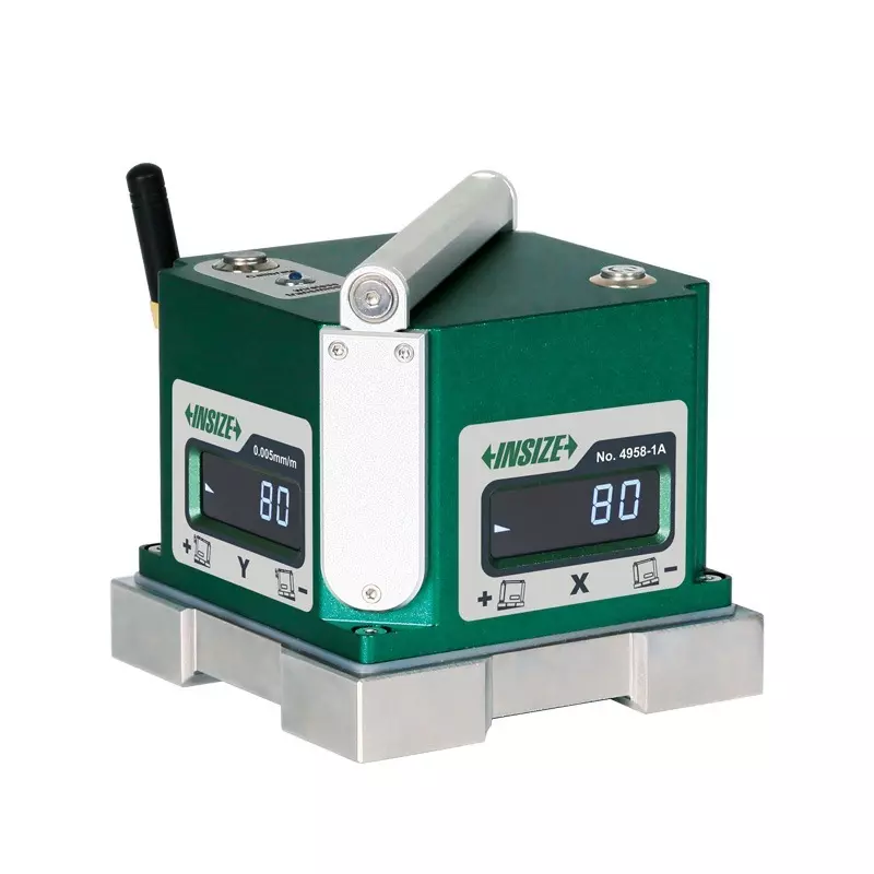 INSIZE Dual-Axis Digital Level With Handheld Display, 160 mm Length, ±2.5 mm/m Range and 0.005 mm/m Resolution, 4958-1A