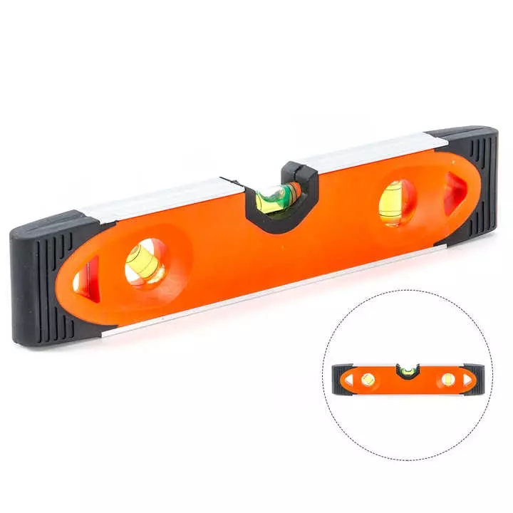 kendo-225-mm-3-barrel-shaped-vials-orange-black-torpedo-level-35240
