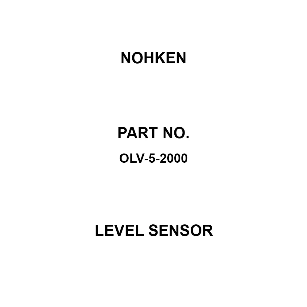 NOHKEN Level Sensor Vertical Mounting Type of Terminal Fitting 0.8 or more Specific Gravity Range 2000 Lead Wire, OLV-5-2000
