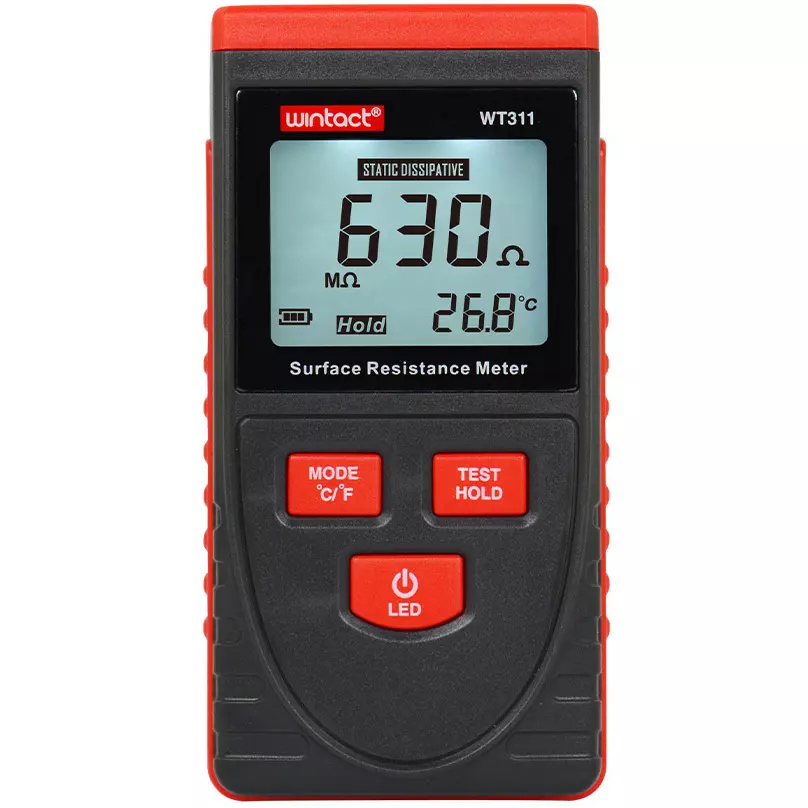 Bitstrong Surface Resistance Meter - Accuracy Ground wire (main unit plug to alligator clip) Included Components, BS-WT311