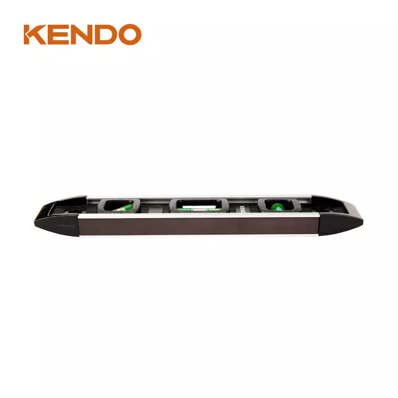 kendo-225-mm-3-barrel-shaped-silver-black-vials-torpedo-level-35218