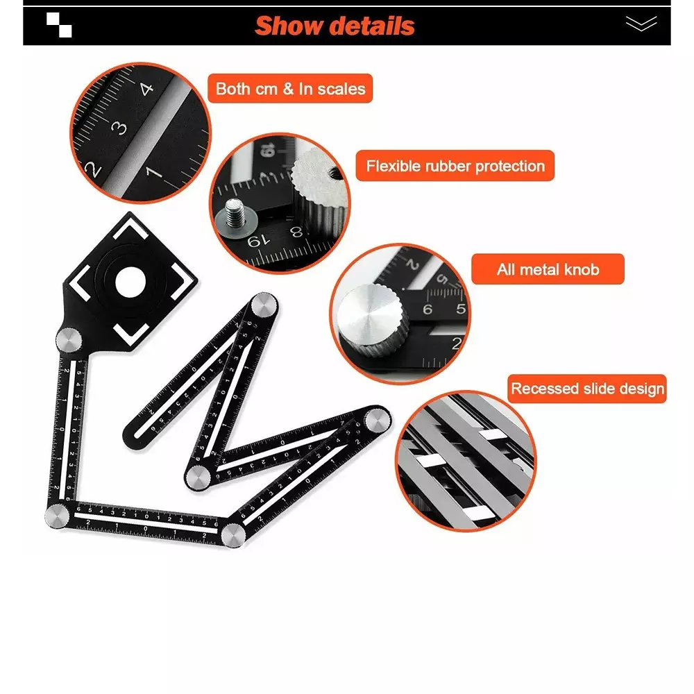 Godavari Multi-Angle Magnetic Carpenter Level  120 cm Black