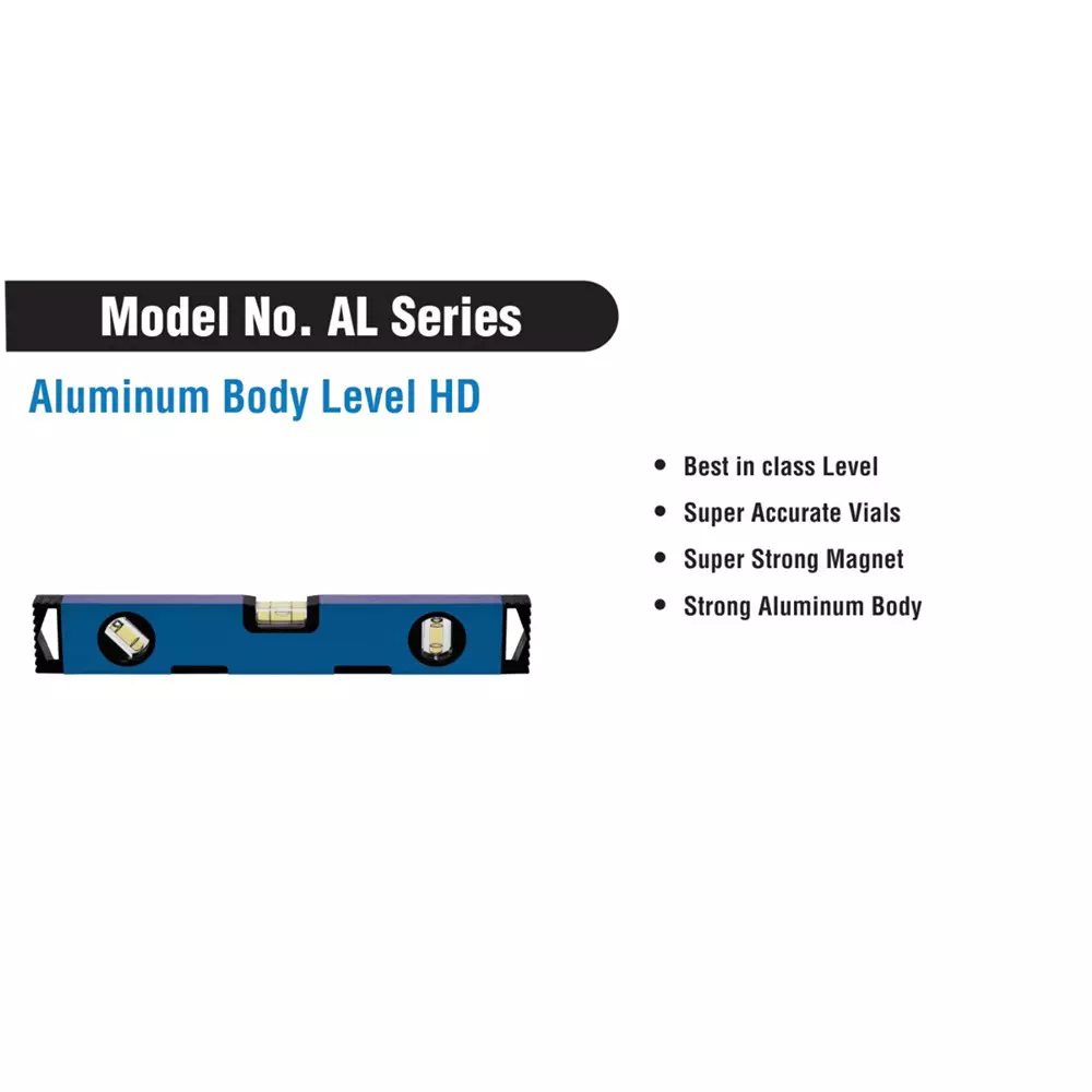 ADRAL Body Level HD 0.5 mm/m Accuracy Blue 600 mm Size Aluminium for Construction Use, AL24