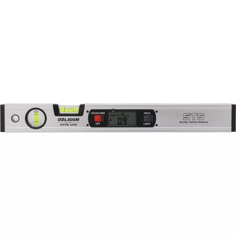 STS Digital Level 0 °, 90 °, 180 °, 270°position ± 0.1°other ± 0.2 ° Accuracy AAA alkaline batteries x 2 Power, ODL400M