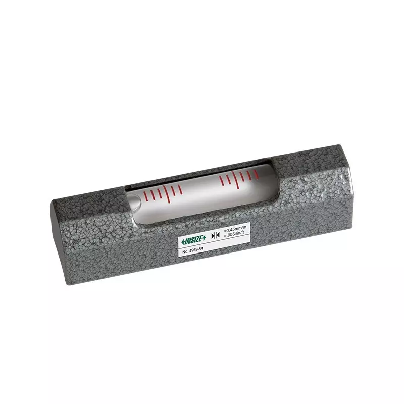 INSIZE Mini Level Grey Color 84 mm Length and 0.45 mm/m (0.0257°) Graduation, 4959-84B