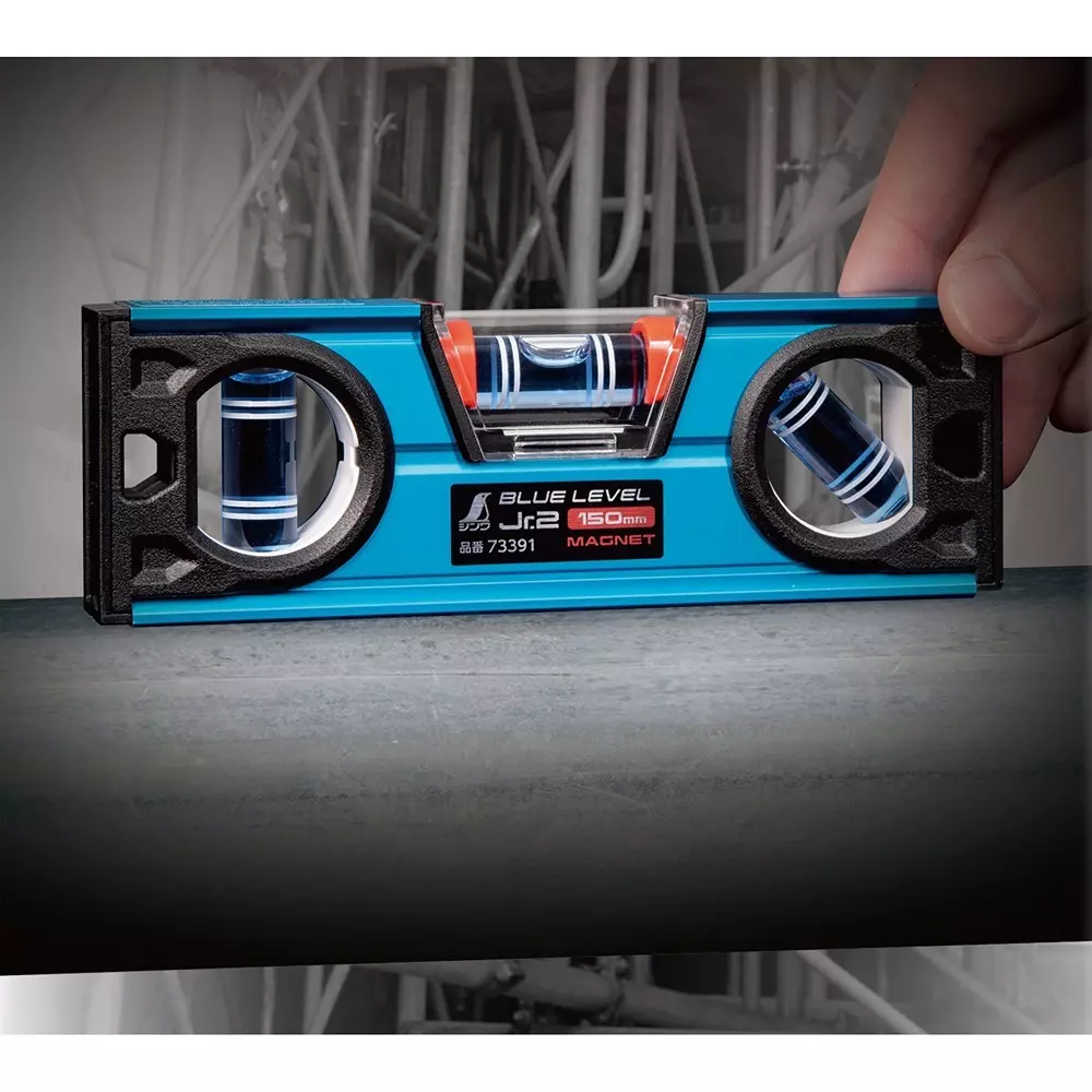 shinwa-rules-blue-level-jr2with-magnet-150-mm-nominal-size-73391