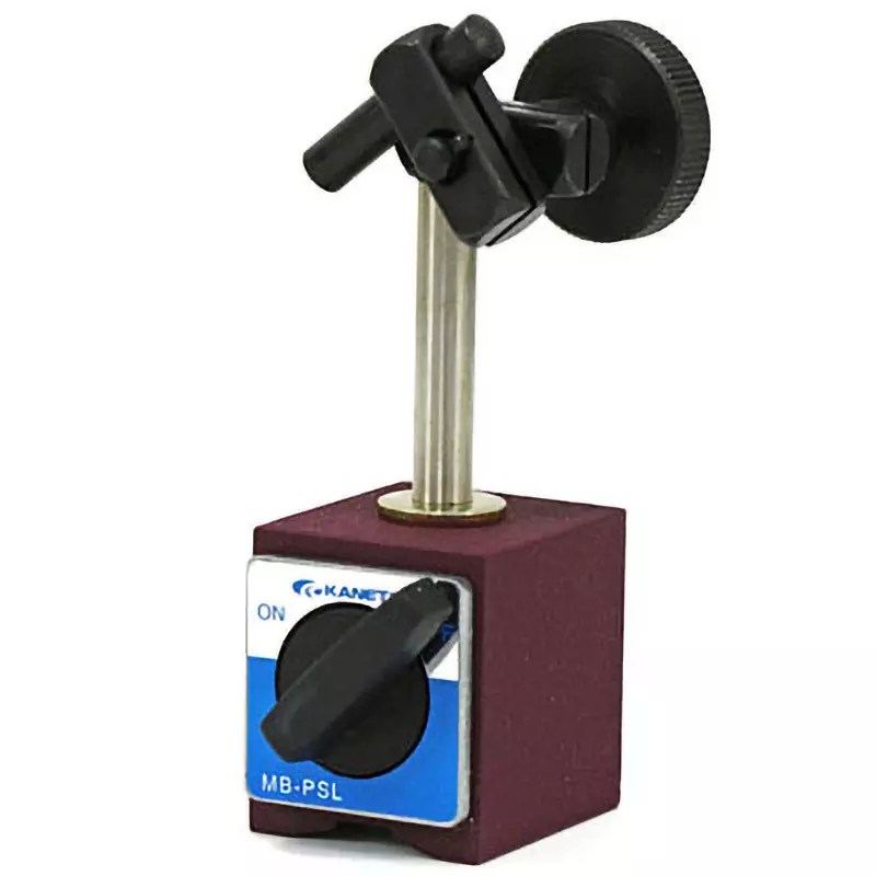 KANETEC Small Magnet Base Small and narrow magnetic force can be turned ON / OFF Φ6 mm Dial Gauge Mounting Hole, MB-PSL