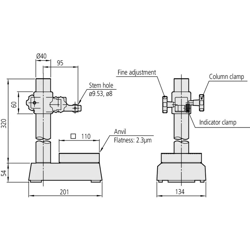 mitutoyo-comparator-stand-cast-iron-110x110-mm-table-dimension-215-405-10
