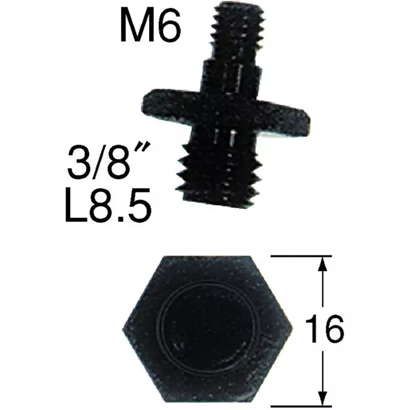 Noga Inch Screw Attachment M6x3/8 Inch, AD6031