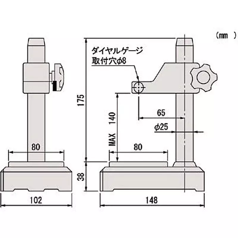 teclock-upright-stand-175-mm-pillar-us-16b