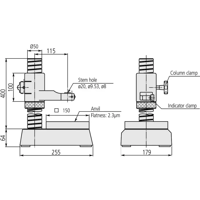 mitutoyo-comparator-stand-cast-iron-150x150-mm-table-dimension-215-505-10