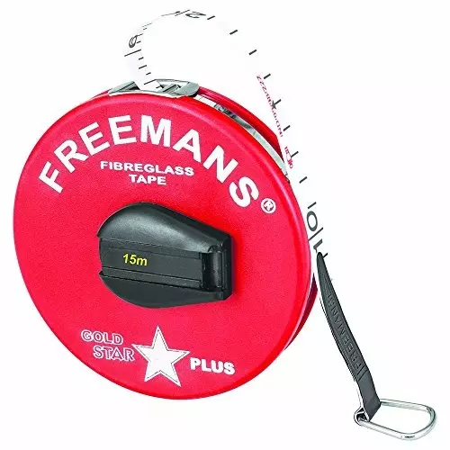 Freemans 15 m Red and Blue Fiberglass Measuring Tape 13 mm FG15