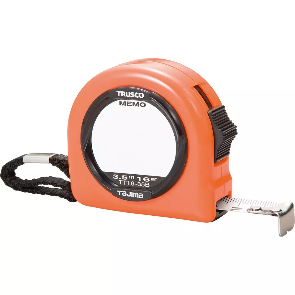 Trusco Convex With Memo Plate With lock Type 16.0 mm Tape Width 3.5 m Tape Length, TT1635B