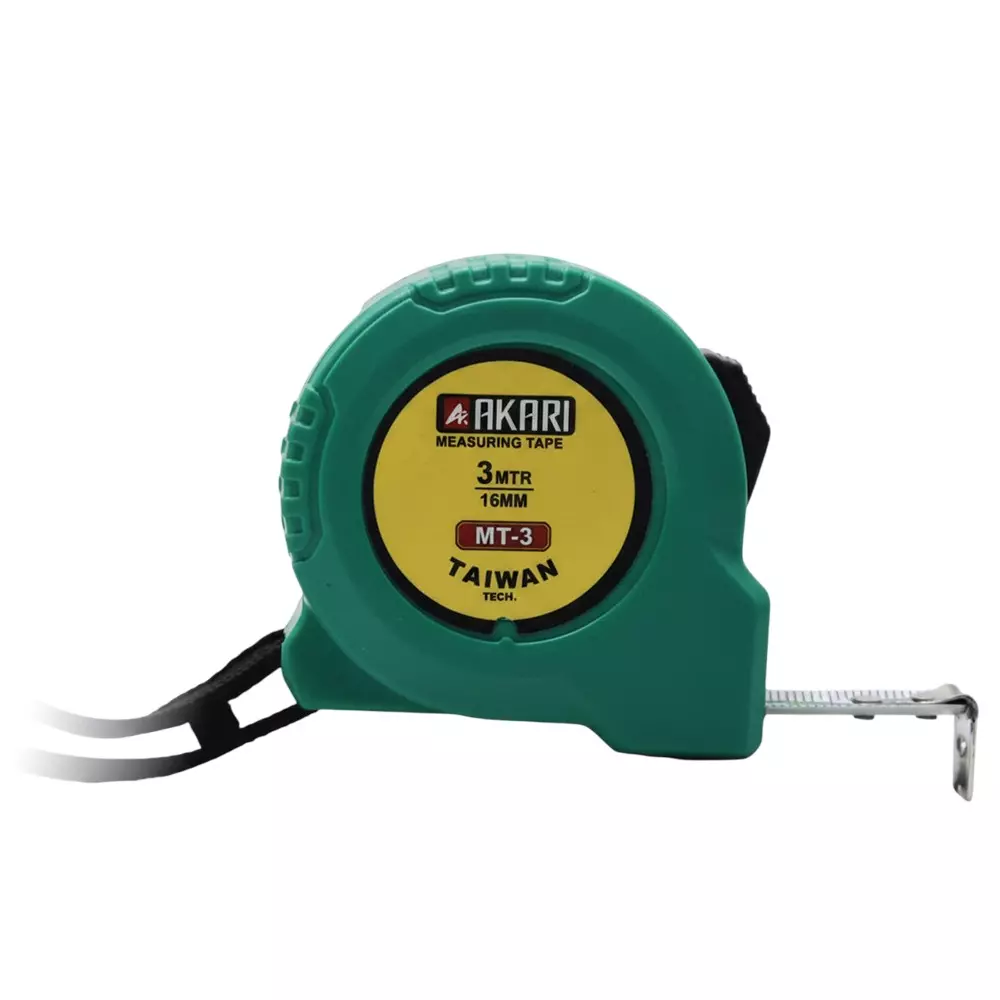 AKARI Measuring Tape Plastic Body 3 m Length x 16 mm Width, MT-3