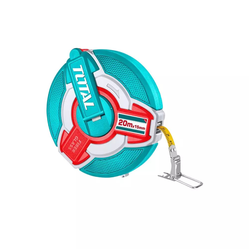 Total Fibreglass Measuring Tape 3:1 Gear Ratio 15 mm x 20 m, TMTF18206