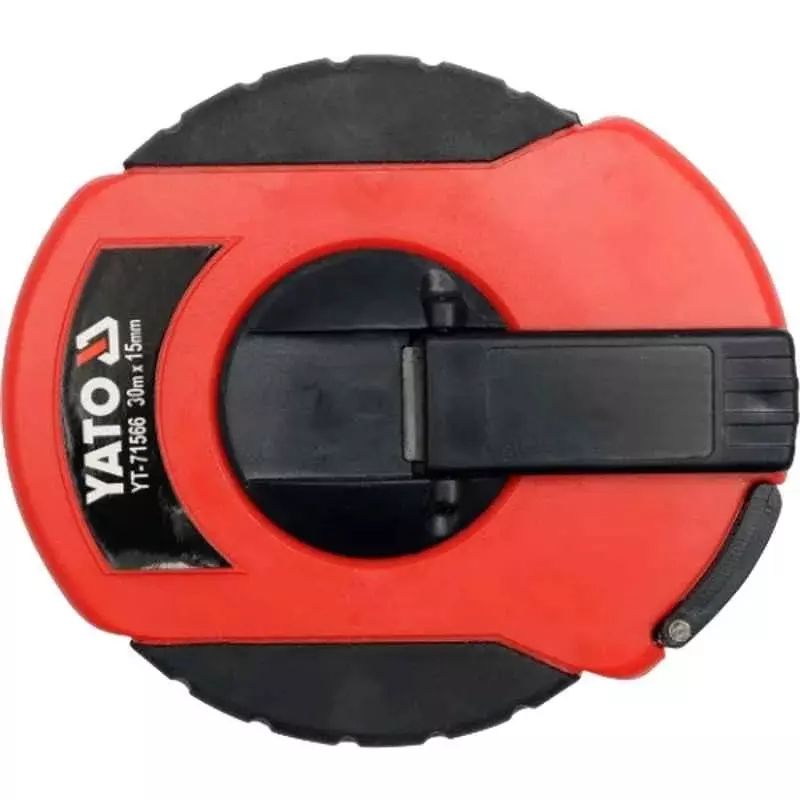 Yato Fiberglass Measuring Tape Black & Orange Color ABS Body 30 m Length and 15 mm Width, YT-71566