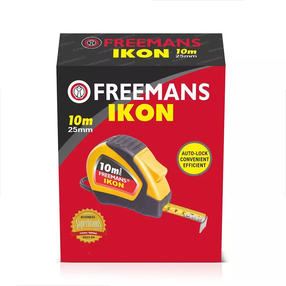 freemans-ikon-10-m-measuring-tape-with-abs-plastic-housing-and-25-mm-width