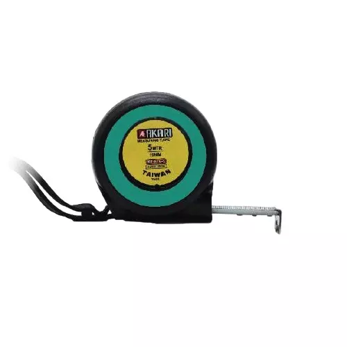 AKARI Measuring Tape With Auto Lock Plastic Body 5 m Length x 19 mm Width, MT-ATL-5