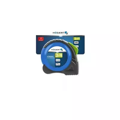 Hogert Technik Steel Measuring Tape Class II Accuracy, 3 m Length and 16 mm Width, HT4M405