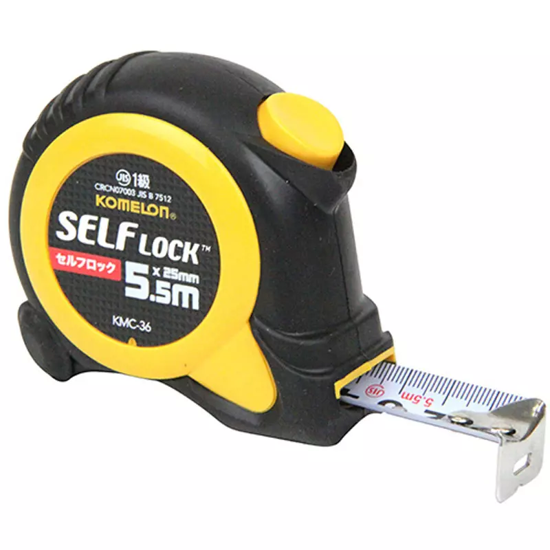 KOMELON Self-Locking With auto stop function Specifications Metric JIS Class 1 Scale Type 5.5 Tape Length (m), KMC-36 24PBOX
