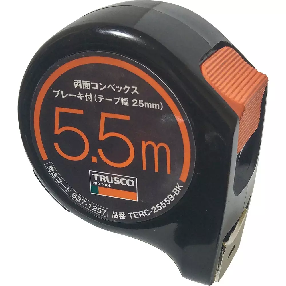 Trusco Double-Sided Convex 25.0 mm Tape Width 5.5 m Tape Length 2.4 m Horizontal Holding, TERC-2555B-BK