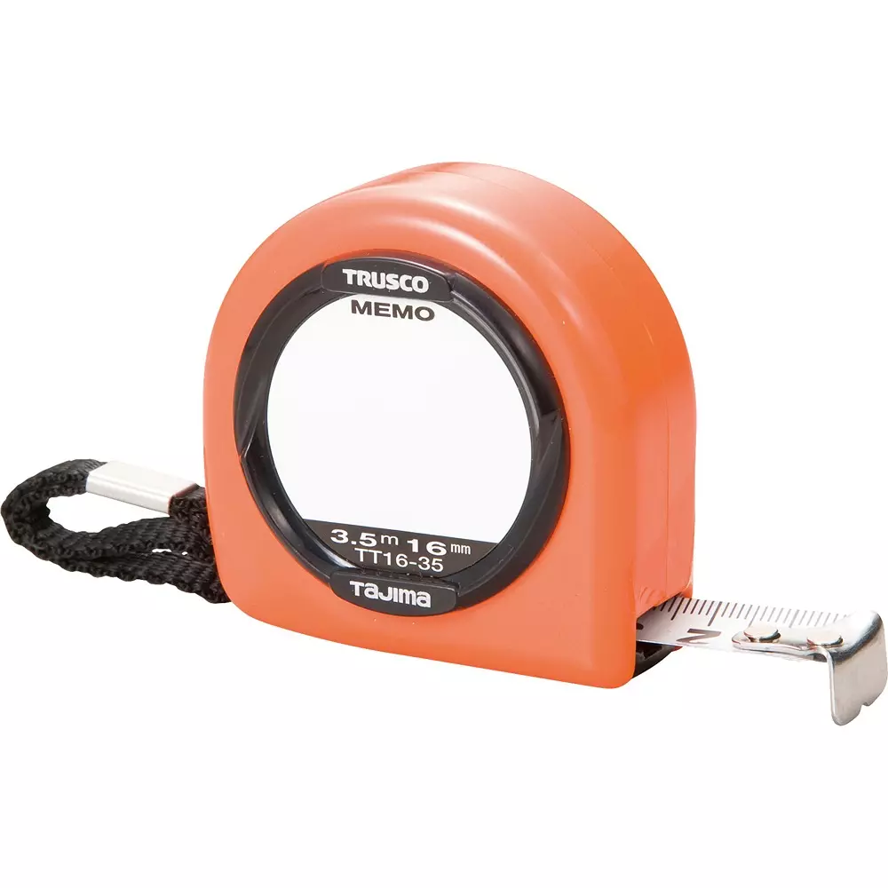 Trusco Convex With Memo Plate Free Type 16.0 mm Tape Width 3.5 m Tape Length, TT1635