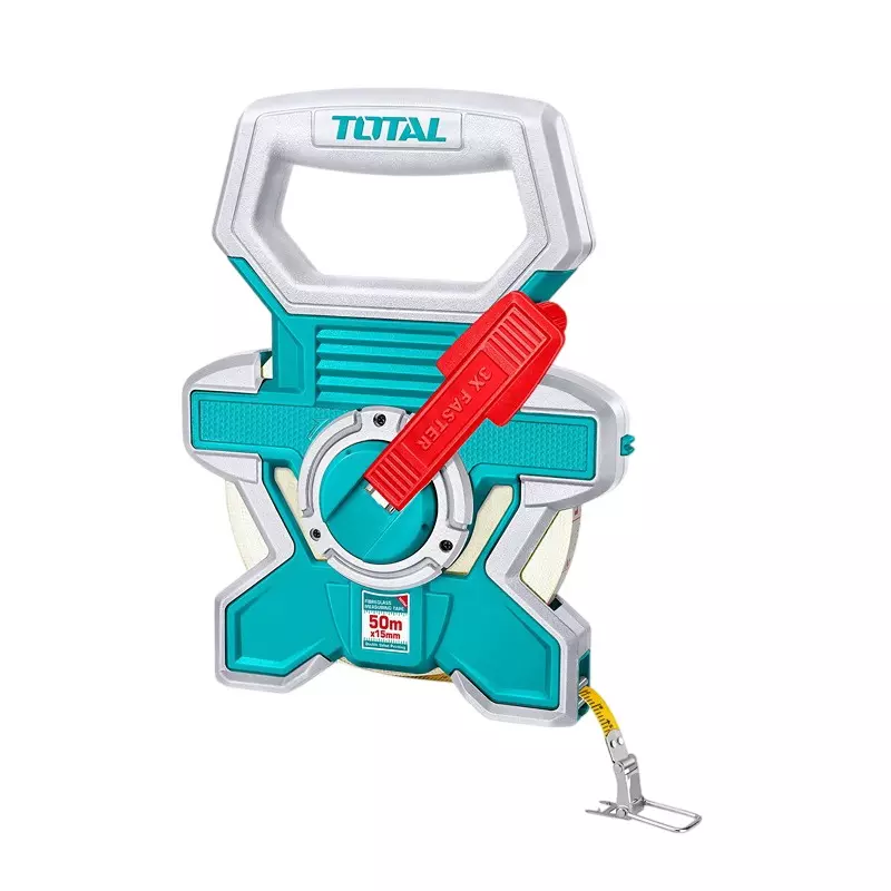Total Fibreglass Measuring Tape 3:1 Gear Ratio 15 mm x 50 m, TMTF18506