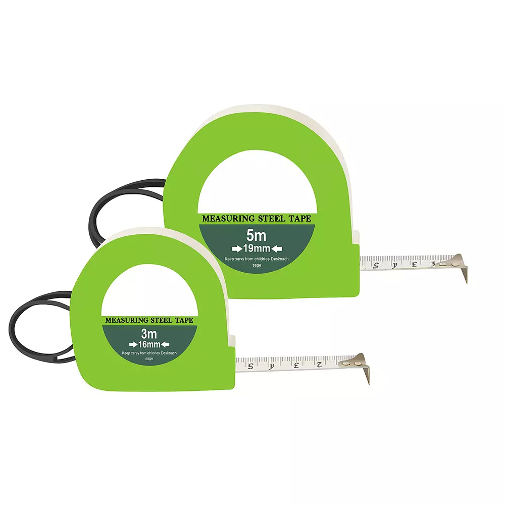 Ajay Classic Jodi Measuring Tape Set Green 16 mm x 3 m & 19 mm x 5 m Size, AJ-CMT (Set of 12)