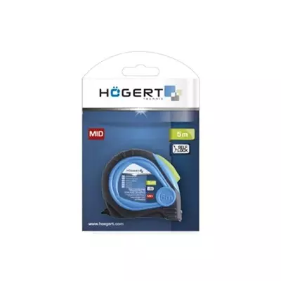 Hogert Technik Pocket Steel Tape Measure Class II Accuracy, 5 m Length and 19 mm Width, HT4M425