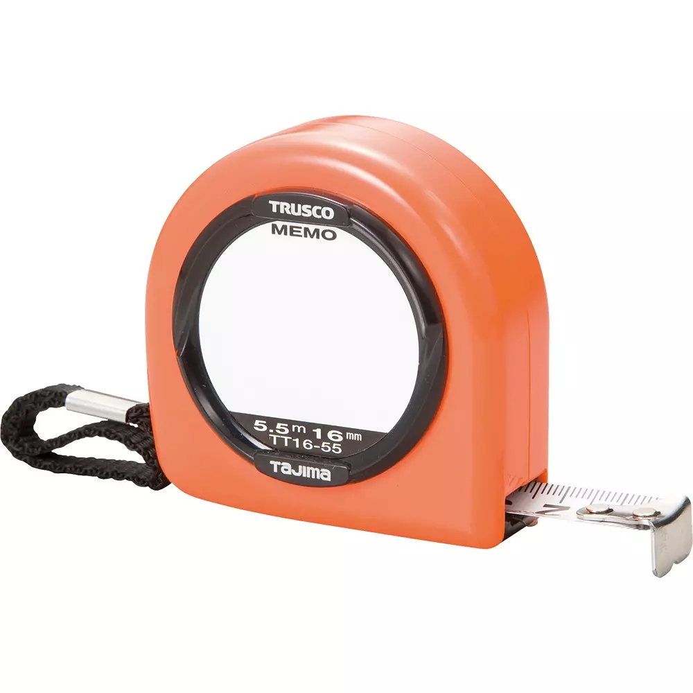 Trusco Convex With Memo Plate Free Type 16.0 mm Tape Width 5.5 m Tape Length, TT1655