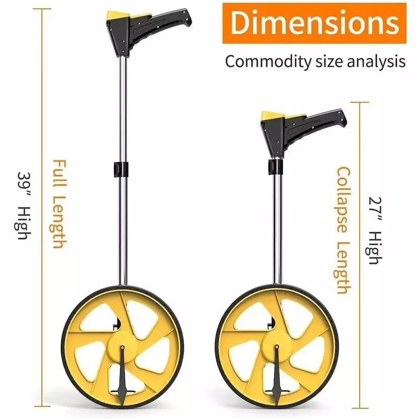 ARUDIP Digital Measuring Wheel ABS Roadometer Up to 10,000 m