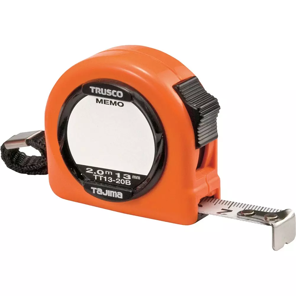 Trusco Convex With Memo Plate With lock Type 13.0 mm Tape Width 2.0 m Tape Length, TT1320B