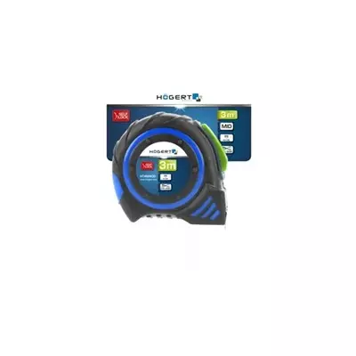 Hogert Technik Steel Measuring Tape Class II Accuracy, 3 m Length and 16 mm Width, HT4M400